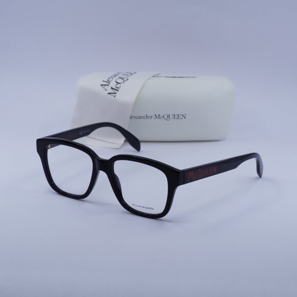 Alexander McQueen AM0333O 002 Square Eyeglasses 52mm - Black - Picture 5 of 10